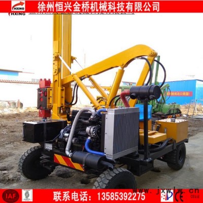 公路防護欄打孔機 波形護欄立柱壓樁機 公路液壓打樁機