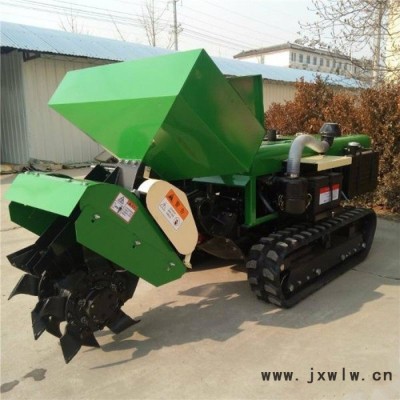 配置時風(fēng)發(fā)動機(jī)的履帶開溝機(jī) 農(nóng)用多功能低矮履帶除草機(jī)  遙控小型履帶微耕機(jī)