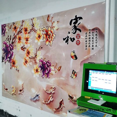 大型立式高清3D墻體打印彩繪機 墻體繪畫機 5D背景文化墻噴繪機