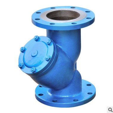 [聯(lián)科閥門]法蘭式鑄鋼Y型過濾器GL41H/W管道機械多介質(zhì)毛發(fā)聚集器