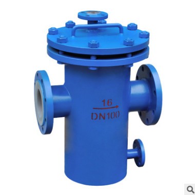 [聯(lián)科閥門]襯氟籃式過濾器（SBL-F46）法蘭機械多介質(zhì)碳鋼過濾器